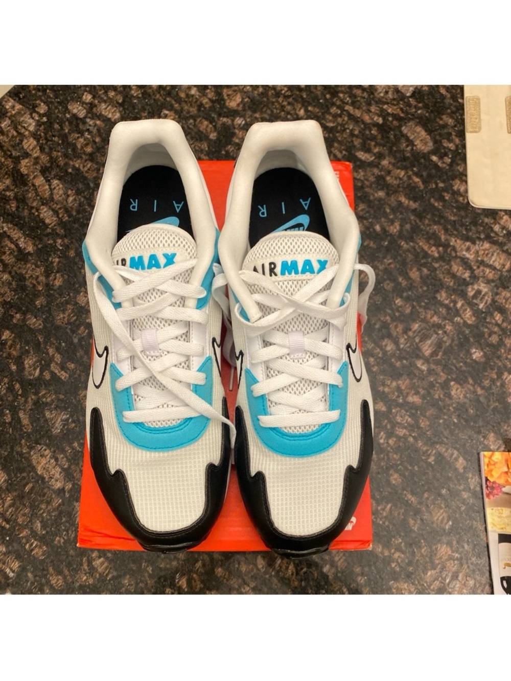 Nike White Turquoise Black Air Max Casual Sneakers